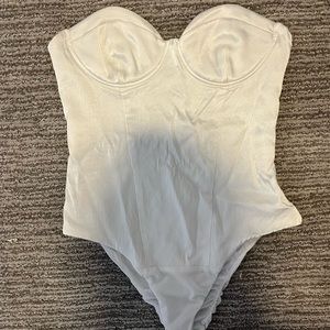 Zara corset white bodysuit, size M!